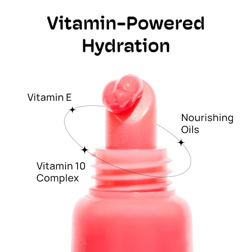MIXIK Jelly Lip Gloss with Vitamin E & Nourishing Oils, Non-Sticky Hydrating