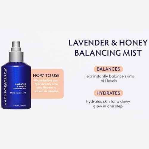 Naturopathica Lavender & Manuka Honey Face Mist, Face Spray for Moisturizing, Calming & Balancing Skin, Facial Spray to Help Reduce Redness & Boost Hydration, Purifies Skin, 4 fl oz
