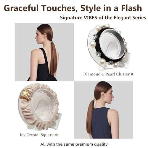 Curated 31pc Fancy Hair Ties for Women & Teens - Decorative Scrunchies, Pretty Ponytail Holders, Boutique Gift Box Set