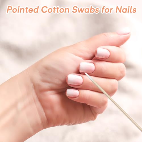Meanhoo 1000 Pcs Double Pointed Cotton Swabs for Nails & Beauty, 4 Inch Lint-Free, Microblading & Makeup Tips