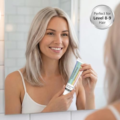 Fosoundpro Permanent Silver Hair Dye - 2-in-1 Nourishing Formula for Light Hair