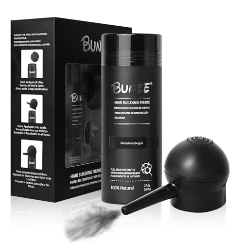 Hair Building Fibers with Spray Applicator - Thicker Hair Instantly