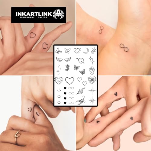 INKARTLINK Semi-Permanent Temporary Tattoos - Waterproof Henna Designs