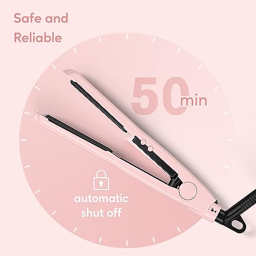 Terviiix Mini Flat Iron Hair Straightener, 1/2" Ceramic Plates, Dual Voltage
