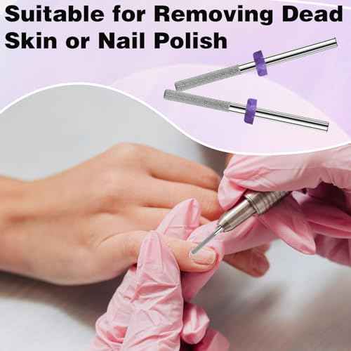 3/32¡± Tungsten Carbide Nail Drill Bit Buffer Cuticle Remover, Two-Way Rotation Fine Grit-3XF Professional Gel Remover for Manicure Home Salon Pedicure Use Sliver