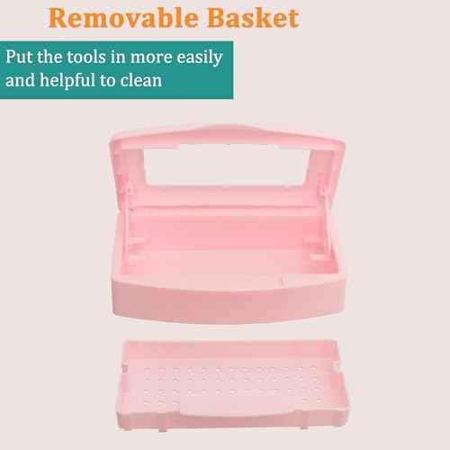 Nail Tool Sterilizer Box, Plastic Sterilization Tray for Tweezer, Eyelash Extensions, Hair Salon, Nail Implement for Esthetician