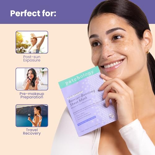 Patchology Skin Remedy Barrier-Boosting Sheet Mask ? Single Use Face Mask with Ectoin, Ceramides & Probiotics ? Hydrates, Protects & Nourishes ? Suitable for Sensitive & All Skin Types