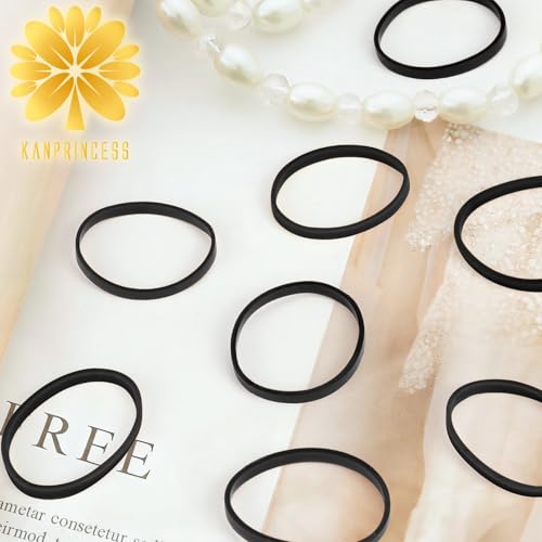 Kanprincess Black Mini Rubber Hair Ties for Kids & Toddlers - Pack of 1000