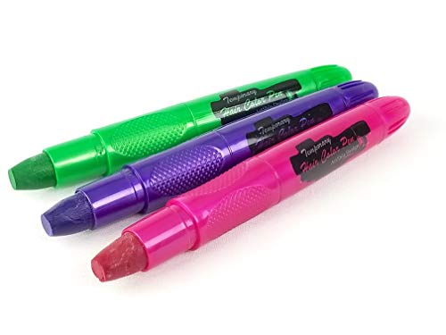 Hair Chalk Double Pack - 10 Bold Colors & 6 Glitter Pens