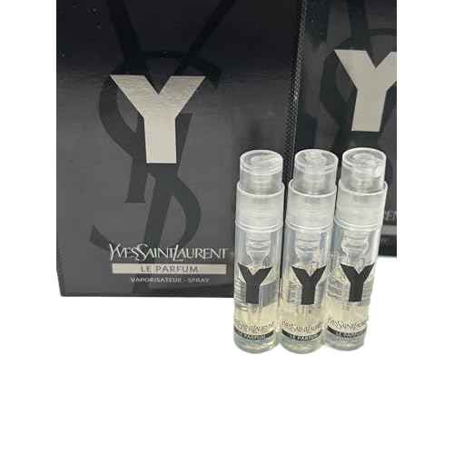 Yves Saint Laurent YSL Y Men Sample Perfume LE PARFUM Spray Trial Size Partially Filled Vials 1.2 ml / 0.04 fl oz (set of 3)