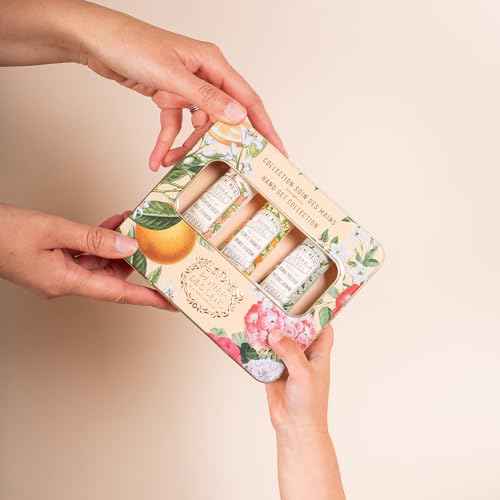 Panier des Sens - Mini Hand Cream Set - Birthday, Gifts for Women - Orange Blossom, Jasmine, Geranium Natural Hand Cream - Gift Ideas Made in France - 96% Natural - Hand Lotion Travel Size 3x1 Floz