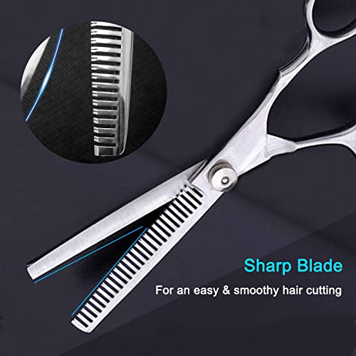 Hair Thinning Shears, Hair Cutting Scissors (6.7 Inches) with Fine Adjustable Tension Screw and 1 Piece Wipe Cloth