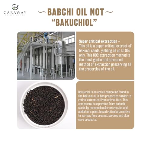 CARAWAY BAKUCHI OIL - Supercritical CO2 Extract| Pure Babchi Oil for Skin, Pigmentation, Vitiligo & Uneven skin tone| Bakuchi Seed Oil ? 50ml