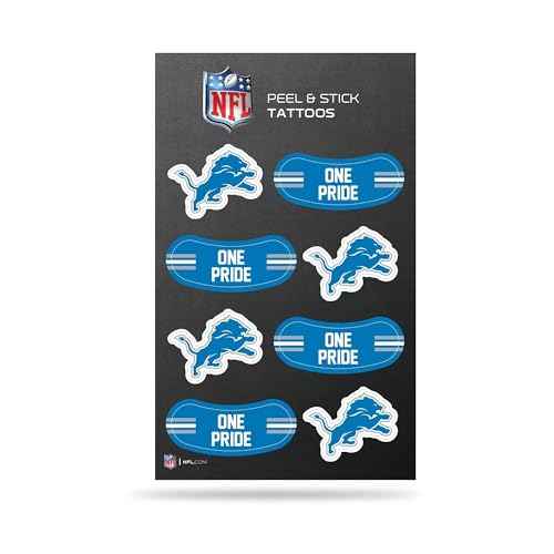 Rico Industries NFL Footbal Peel & Stick Temporary Tattoos - Eye Black - Game Day Approved!