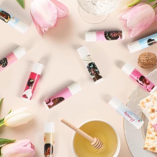 50 Pack African American Lip Balm Bulk African American Valentine's Day Gifts for Women Black Girl Inspirational Lip Balm Black History Lip Care Favors for Commemoration Juneteenth Freedom