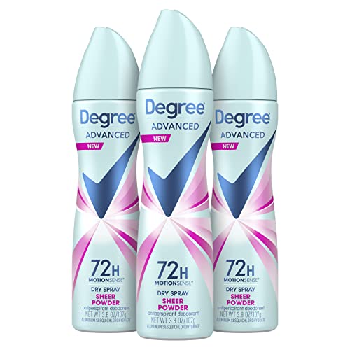 Degree Advanced Antiperspirant Deodorant Dry Spray 72-Hour Protection, Pack of 3