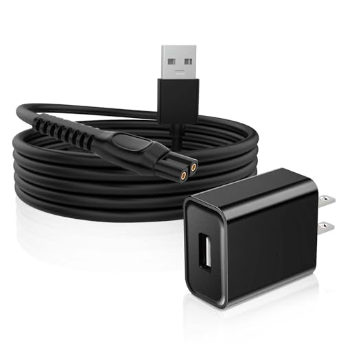 5V Philips Charger Power Cord Compatible with Philips One Blade QP2724 QP2834, MG7910 MG5910 MG9510, 2000 2400 3600 Series Norelco X3001 S3341 S5880 S3243 S7887 X3052 Electric Shaver Power Adapter