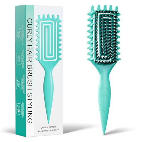 Curly Hair Brush with Boar Bristles - Detangling & Curl Defining