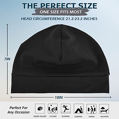 100% Cotton Skull Cap Beanie for Men & Women - Lightweight & Breathable Nightcap