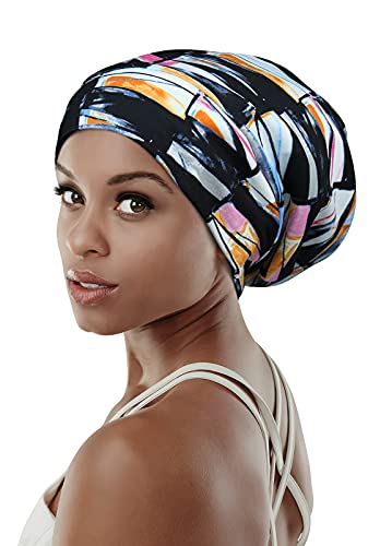 Adjustable Satin Lined Sleep Cap for Dreadlocks & Curly Hair