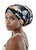 Adjustable Satin Lined Sleep Cap for Dreadlocks & Curly Hair