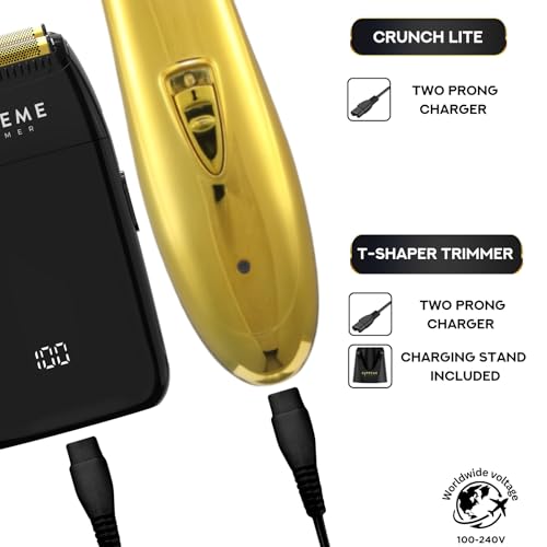Supreme Trimmer 2-in-1 Foil Shaver & T-Shaper Trimmer Set - Gold