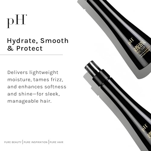 pH PURE HAIR Argan Oil & Keratin Leave-In Conditioner Spray - Argan Oil Hair Spray with Moisturizing, Anti-Frizz & UV Protection for Damaged, Color-Treated Hair, Adds Shine & Volume - 5.1 oz