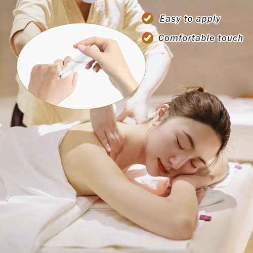 20 Pcs 10ml White Frosted Glass Essential Oil Roller Bottles with Bamboo Lid Refillable Deodorant Containers with Stainless Steel Roller Balls Roll-on Bottles for Perfume Lip Gloss