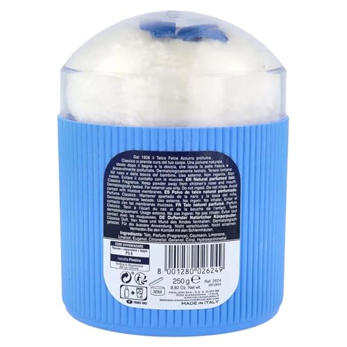 Felce Azzurra Talc Powder 250g with Duvet Puff