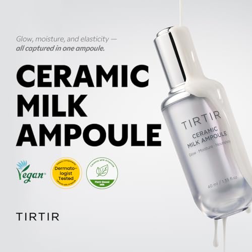 TIRTIR Ceramic Milk Ampoule - Glass Skin Serum 1.35 Fl Oz