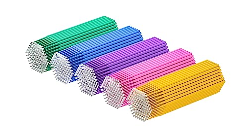 HGLOZ Micro Swabs for Eyelash Extensions Pack of 500 - Fine Micro Applicator Brushes