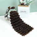 ISHOW 16 Inch Deep Wave Human Hair Bundles 150g Boho-150g No.1 Chocolate Brown