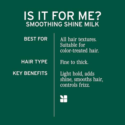 Biolage Smooth Shine Milk - Smoothing Leave-In Spray, Adds Shine, Reduces Frizz, Lightweight Hold, Styling Primer, Vegan & Paraben-Free