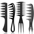 Sieral 4-Piece Wide Tooth Hair Styling Combs Set for Men & Women