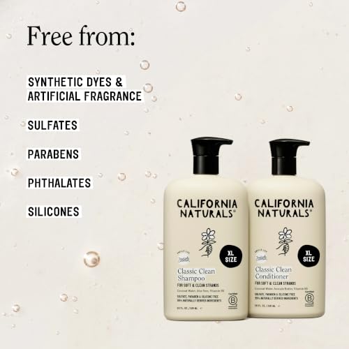 California Naturals Toasted Coconut Shampoo & Conditioner Set - 20 Fl Oz, Pack of 2, Vegan & Sulfate-Free