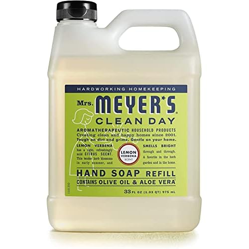 Mrs. MEYER'S CLEAN DAY Liquid Hand Soap Refill Scent Variety Pack (Lemon Verbena + Lavender + Basil)
