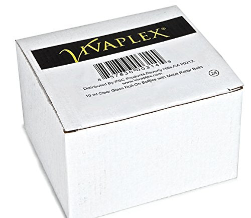 Vivaplex 10ml Glass Roller Bottles - 24 Pack with Stainless Steel Balls