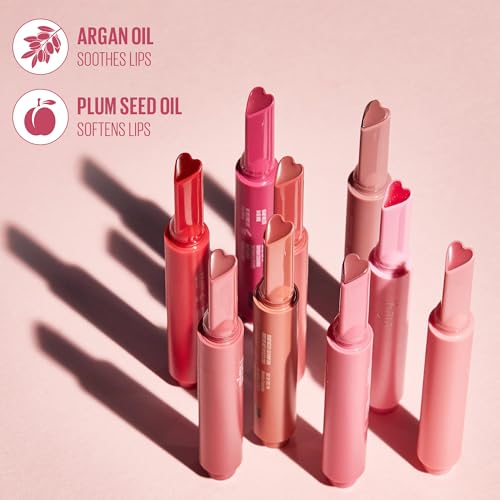 Kaja Heart Melter Lip Gloss in Crazy 4U - High Shine, Moisturizing, Soft Rosy Mauve, 0.04 Oz