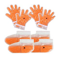 4 Pairs Paraffin Wax Gloves and Socks, Paraffin Wax for Hand and Feet, Paraffin Hand and Foot Gloves Booties for Intensive Hydration At Home Or Spa (peach)