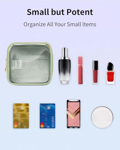 Clear Makeup Bag Mini - Transparent Cosmetic Organizer Pouch