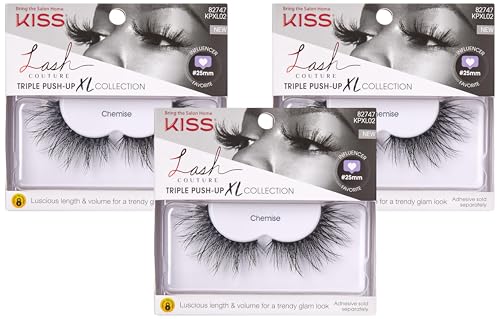 KISS Lash Couture Triple Push-Up False Eyelashes Pack of 3