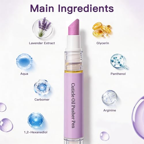 Auriscope 2-in-1 Cuticle Oil Pusher Pen with Ceramic Tip and Lavender Oil