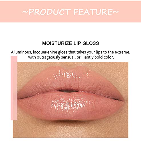 MAEPEOR Moisturizing Lipgloss Set 6PCS Smooth Hydrating Lip Gloss Neutral Nude Nourishing Glossy Lipgloss for Women and Girls (Moisturizing, 6PCS Set B)