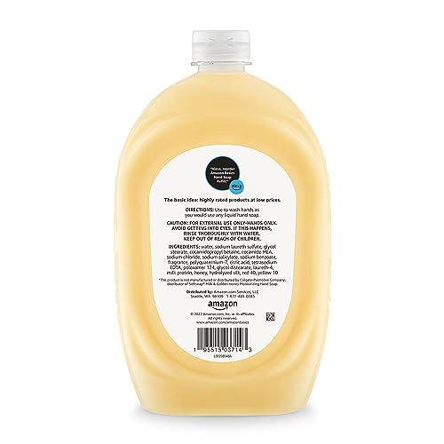 Amazon Basics Liquid Hand Soap Refill, Milk and Honey Scent, Triclosan-Free, 50 Fluid Ounces, 2-Pack (Previously Solimo)