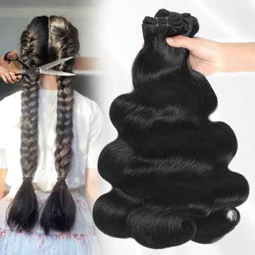 Raw Bundles Human Hair, 16A Raw Burmese Hair Body Wave Bundles, 12 14 16 Inch, 3 Years Service Life, Keep Texture Silky Soft Tangle-Free after Multiple Washes