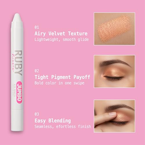 Ruby Kisses Jumbo Eye Pencil - Multi-Use Eyeliner & Eyeshadow (White)