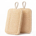 Natural Loofah Sponge 2 Pack - Exfoliating Body Scrubber