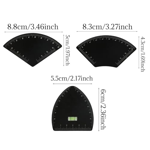 3pcs Eyebrow Stencils for Shaping - Fast Drawing Eyebrow Design Ruler, Reusable Double-Sided Brow Mapping Kit for Women Beginner, Microblading and Tattoo Supplies