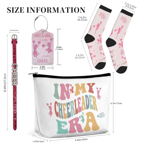 Cheerleading Makeup Bag for Women - Cheer Variation - Cosmetic & Travel Organizer