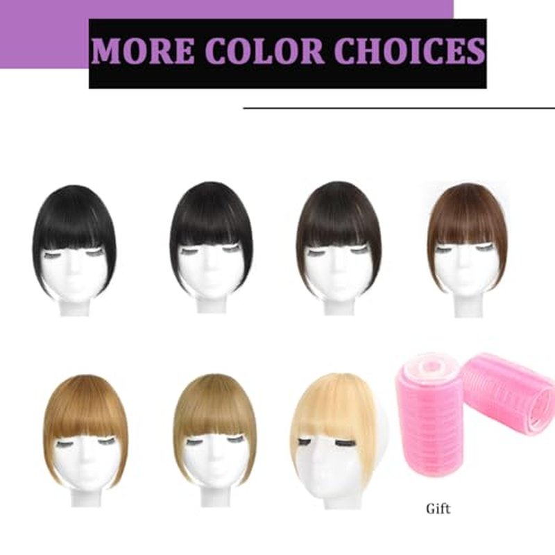 Clip-In Bangs for Women - 100% Human Hair French Blonde Extensions